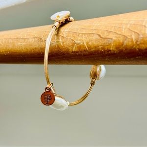 Bourbon & Bowties Gold & Pearl Bangle